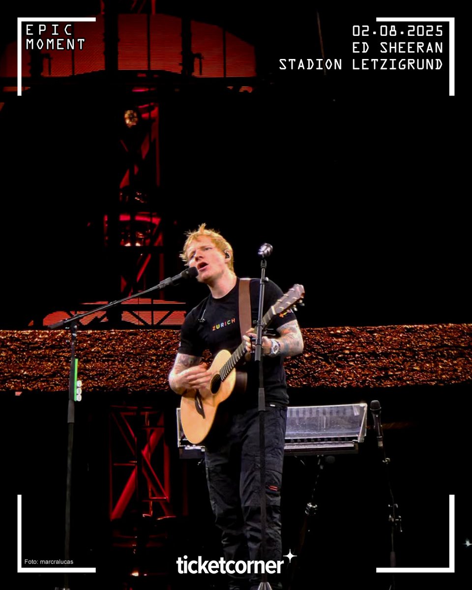 Magisch, magischer, Ed Sheeran! 🥹✨

Der Sänger hat sowohl am Samstag als auch am Sonntag das Stadion Letzigrund gefüllt und das Publikum in seinen Bann gezogen. ❤️‍🔥

Wer war mit dabei? 🤭

📷 IG: @marcralucas