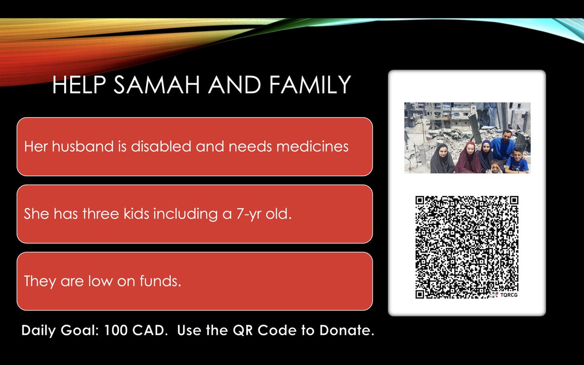 One donation received after seven days of stagnation !! Now, it' s $23 total ! The amount is extremely insufficient for a family of six  , four children &amp; parents struggling to survive in Gaza !! Please come forward, share &amp; donate ‼️gofundme.com/f/help-samah-a…