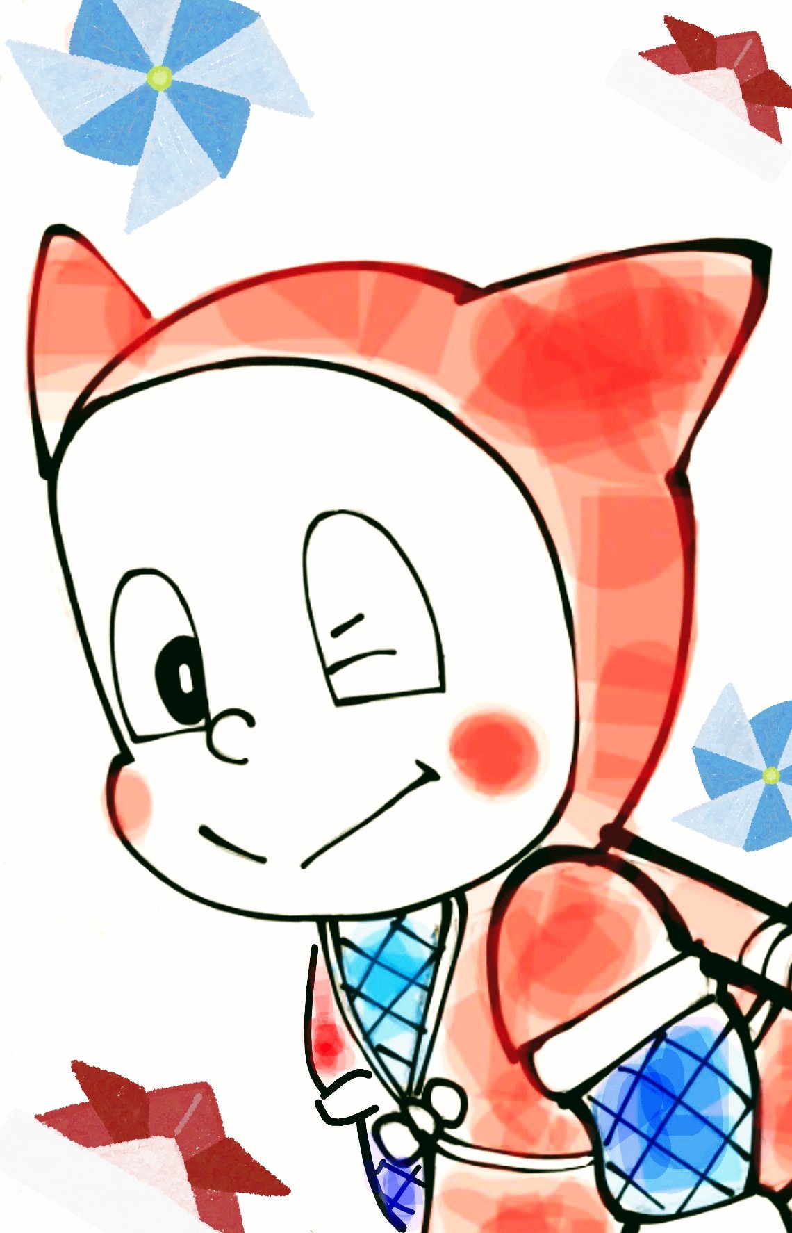 【ハットリくん】 忍者 ハットリくん デッドストック アニメ 帽子 青 ピンバッジ