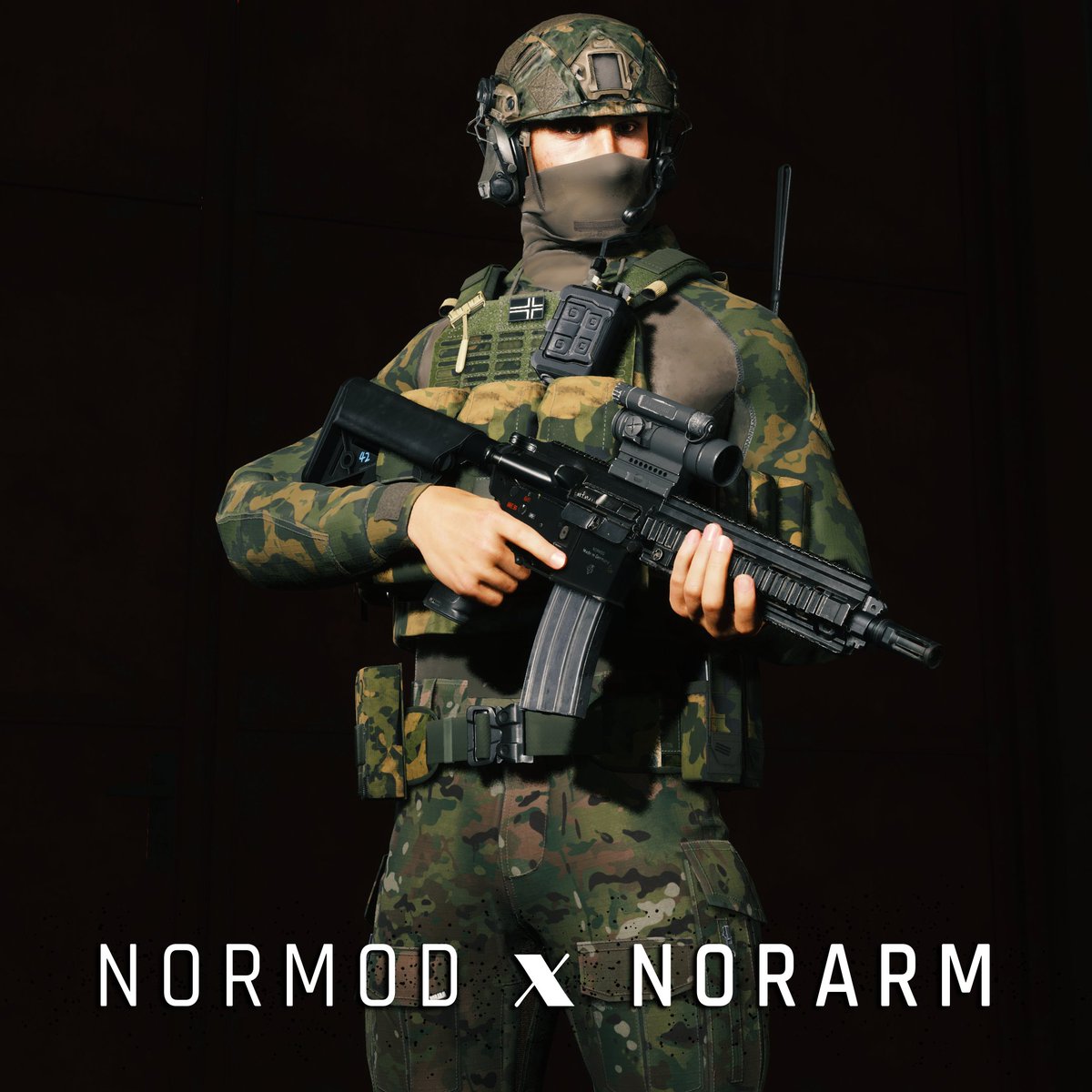 arma_normod's tweet photo. NORMOD now features the ICONIC NorArm Kandahar combat shirt and pants. Available in different camos. Normod X @norarm_tactical    #ArmaReforger https://t.co/QS24sHT8V1