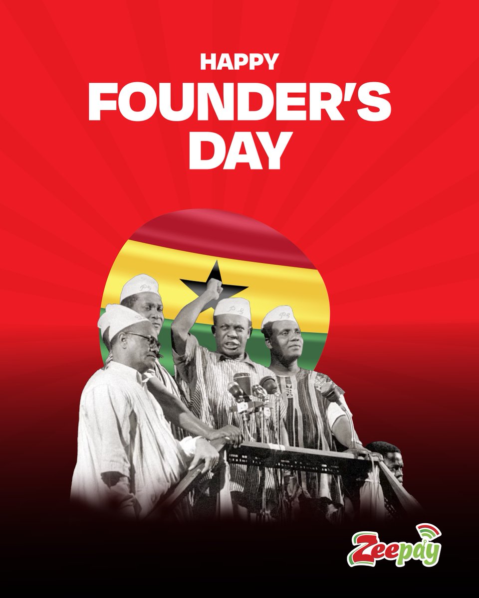 Happy Founder's Day! Today we honor the vision and sacrifices of the leaders who paved the way for Ghana's independence. Their legacy continues to inspire us.

 #FoundersDay #Ghana #Zeepay