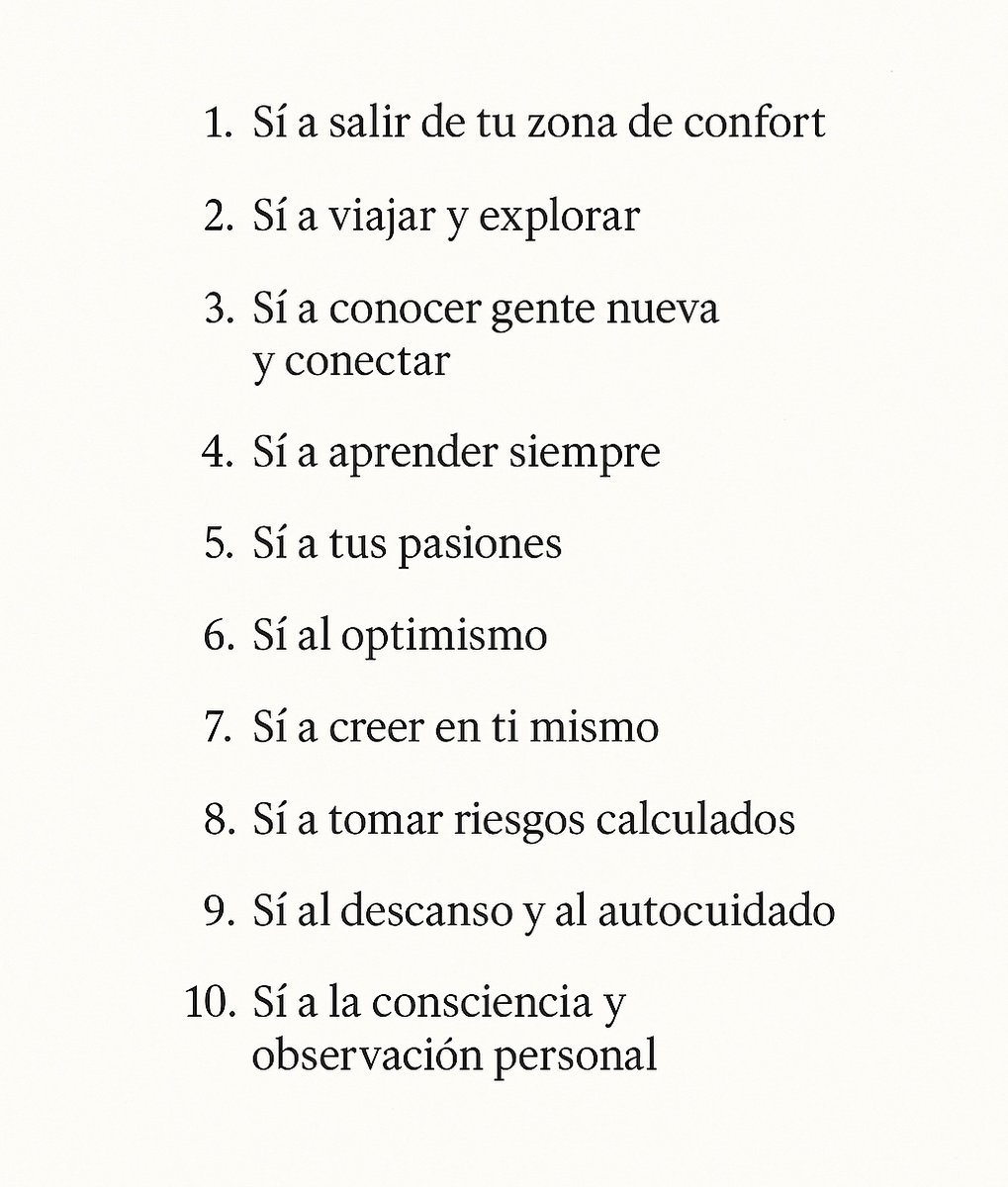 10 cosas a las que decir SÍ