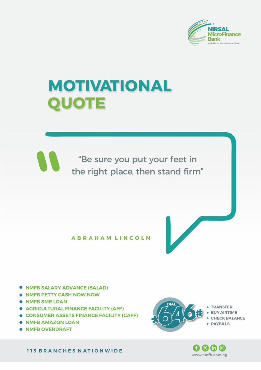 Clarity. Confidence. Consistency. 
Every strong step begins with a clear decision and a trusted partner by your side.
Let NMFB walk with you through every financial move you make. 

#mondaymotivation #nmfbcares #easilyaccessible