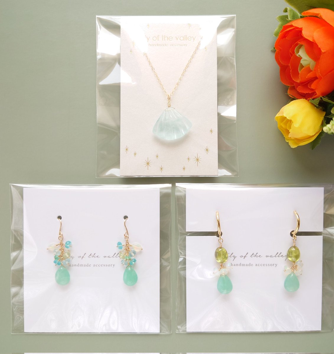 天然石アクセサリーまとめ ハンドメイドにおすすめです⭐︎ Lily of the valley*花や自然をイメージした天然石アクセサリー