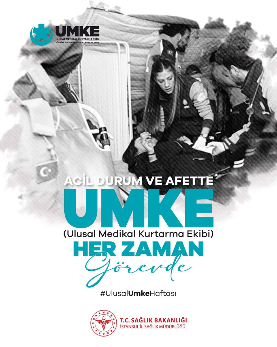 Afet, kriz ve acil durumlarda görev başında olan, zamanla yarışan ve cesaretiyle fark yaratan UMKE ekiplerimizin #UMKEHaftası’nı kutluyoruz.

<a href="/dr_aemreguner/">Doç. Dr. Abdullah Emre Güner</a>