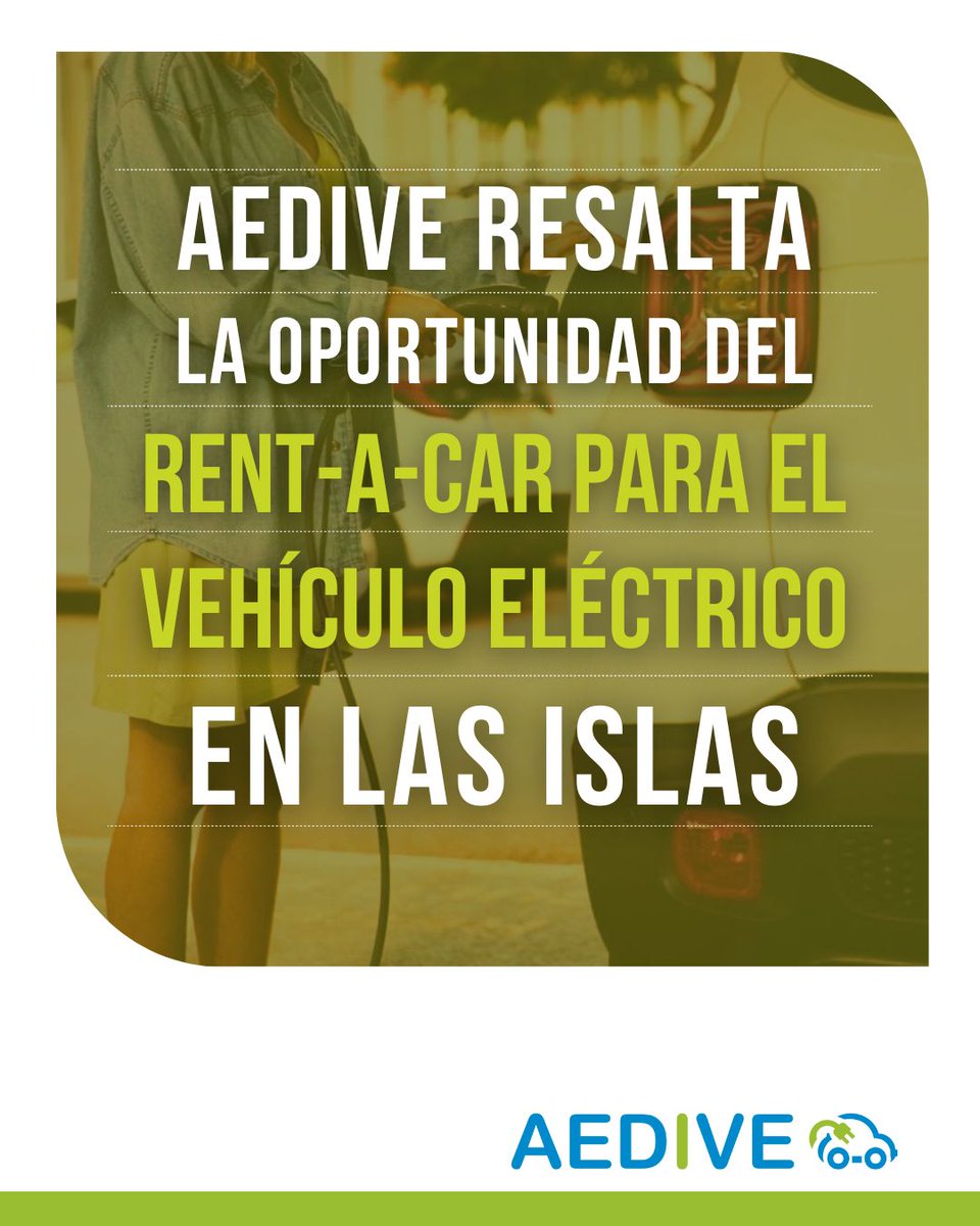 📰 «AEDIVE resalta la oportunidad del rent-a-car para el vehículo eléctrico en las islas»

📎 Lee la nota de prensa completa en nuestra web 👉   aedive.es/noticias/AEDIV…

#MovilidadEléctrica #Electrificación #VehículoEléctrico #Flotas #TransiciónEnergética #Baleares #RentACar