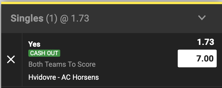 📅Monday's BOTD

🇩🇰Hvidovre v Horsens

✨Both teams to score @ 1.73

💸7 units at Unibet

❤️Like if you're getting on too