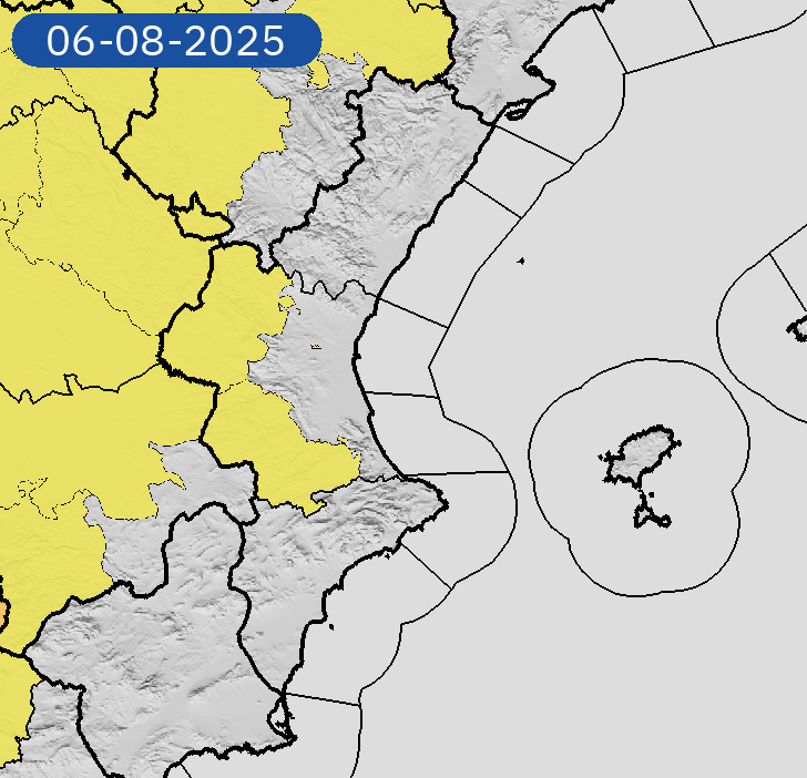 04/08 11:36 Avisos  activos pasado mañana en Comunitat Valenciana por temperaturas máximas. Nivel máximo de aviso: amarillo.
Actualizaciones en aemet.es/es/eltiempo/pr…