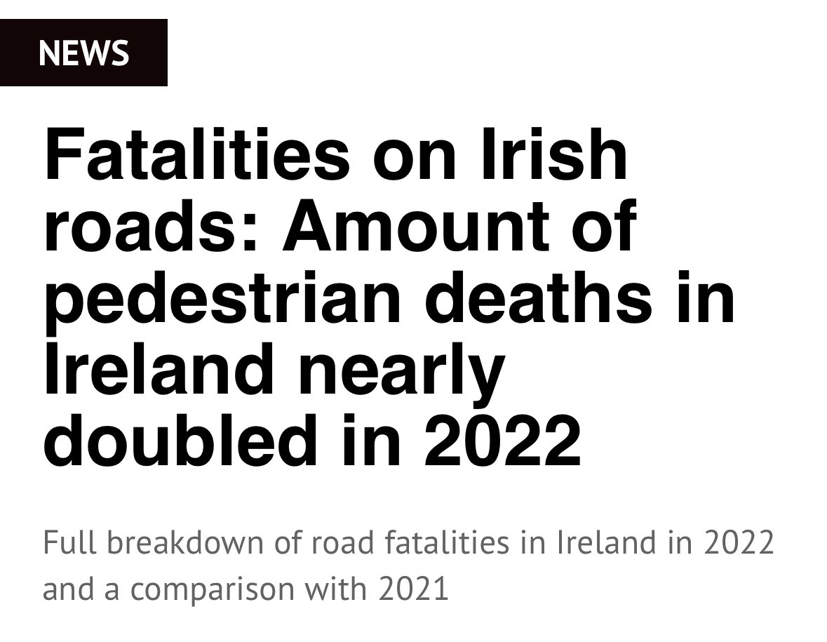 Someone dies on Irish roads every two days. If the same was happening on Irish Rail, Bus Éireann or Aer Lingus, we’d have a national enquiry, with services suspended until safety could be guaranteed. But on our roads? We’ve somehow learned to live with the carnage. We shouldn’t.