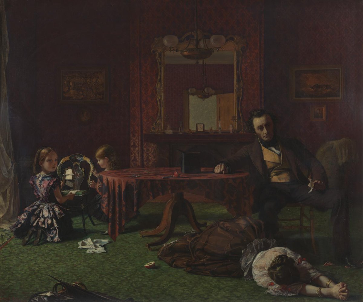 "No puedes molestarte, sólo es un cuadro"

¿Qué no? Madre mía, te digo yo a ti que sí. Esta pintura se creó hace más de un siglo y a mi sigue pareciéndome igual de incómoda e injusta. Aunque a simple vista sólo parecen unos señores en el salón de su casa.

Vamos a analizarla⤵️🧵