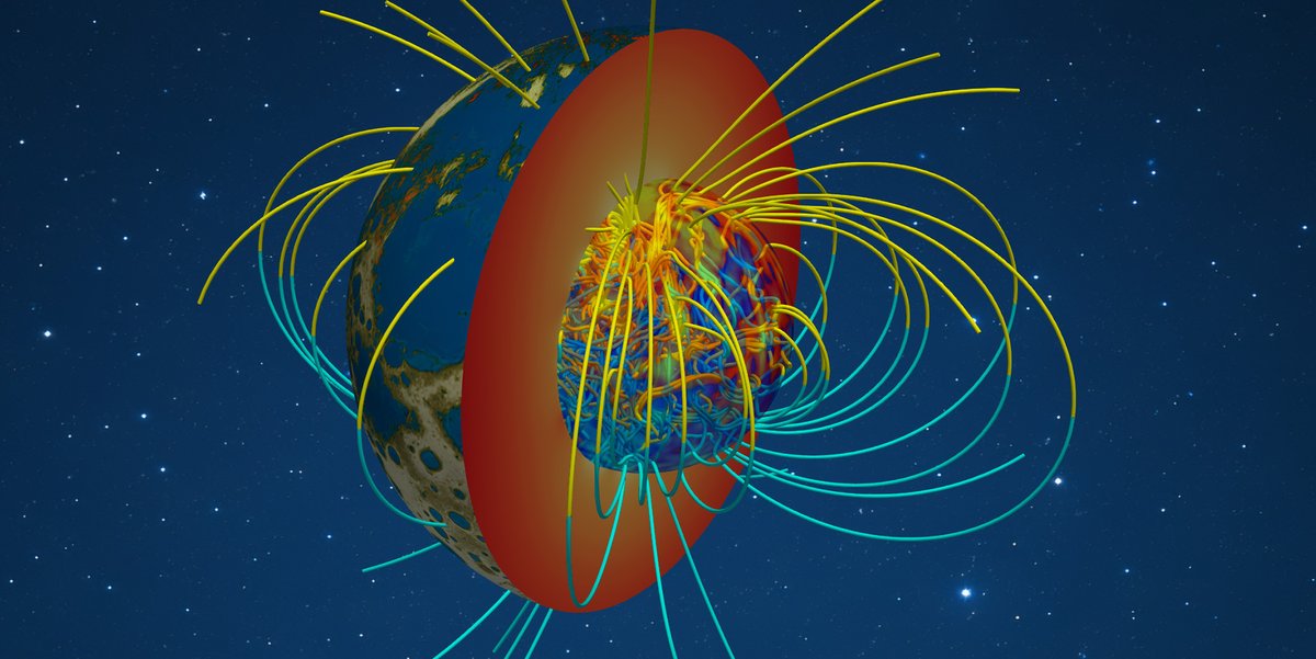 Scientists have debated whether Earth’s magnetic field existed when its  core was still fully liquid for over a century. Now, a team of  geophysicists has used simulations run on #PizDaint supercomputer at #CSCS to show it likely did 🌍 Discover more: cscs.ch/science/earth-…