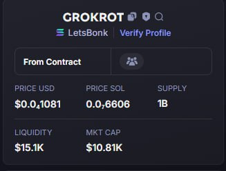 BernettaPr96393's tweet photo. Hey everyone, $GROKROT just leveled up from side quest to final boss—17x!

NEXT'CALL HERE https://t.co/fzhyqh5X6I ✅
CA: 8ks2F3ywCQPm64Jkqti4tTzRsHRmPL9YstpNT91dbonk https://t.co/8nMMImspC8