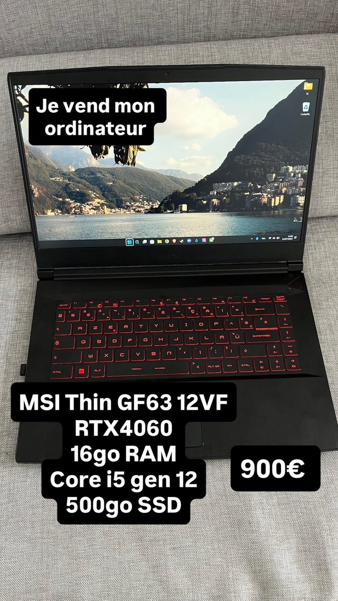 Je vend mon ordi !