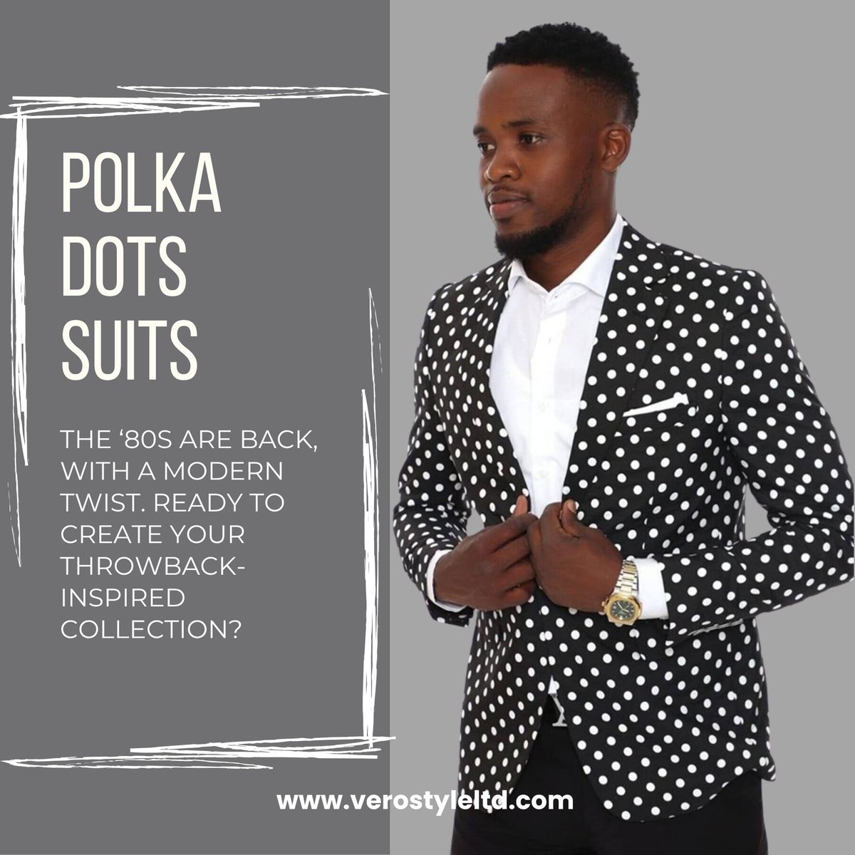 VeroStyleltd's tweet photo. 🧥Polka Dot Suits: Classic Charm, Modern. 
info@verostyleltd.com

#PolkaDots #MenswearTrend #80sFashionRevival #PrivateLabel #CustomSuits #GarmentsManufacturer #VeroStyleLtd #RetroStyle2025 #FashionBusiness #GlobalFashionSupply #BespokeManufacturing #fallwinter25 https://t.co/HEvGFMaXpz
