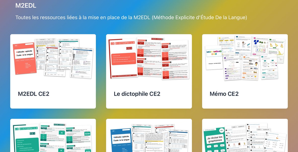 Nouvelle rubrique sur mon site qui permet de regrouper l'ensemble des ressources pour l'utilisation de la #M2EDL #enseignementexplicite : leblogducancre.com/category/m2edl/