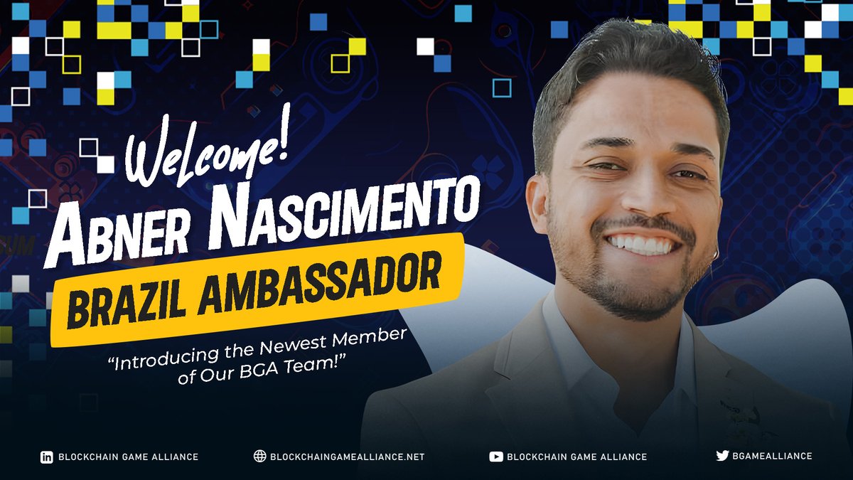 Blockchain Game Alliance (@bgamealliance) on Twitter photo We’re delighted to welcome Abner Nascimento (<a href="/tonhaca_/">tonhaca | SURA</a> ) as our Brazil Ambassador at the Blockchain Game Alliance!
Abner is one of Brazil’s leading Web3 creators. He helped grow the <a href="/AxieInfinity/">Axie Infinity</a> community as Community Lead at <a href="/SkyMavisHQ/">Sky Mavis</a> and now serves as Growth Lead at We’re delighted to welcome Abner Nascimento (<a href="/tonhaca_/">tonhaca | SURA</a> ) as our Brazil Ambassador at the Blockchain Game Alliance!
Abner is one of Brazil’s leading Web3 creators. He helped grow the <a href="/AxieInfinity/">Axie Infinity</a> community as Community Lead at <a href="/SkyMavisHQ/">Sky Mavis</a> and now serves as Growth Lead at