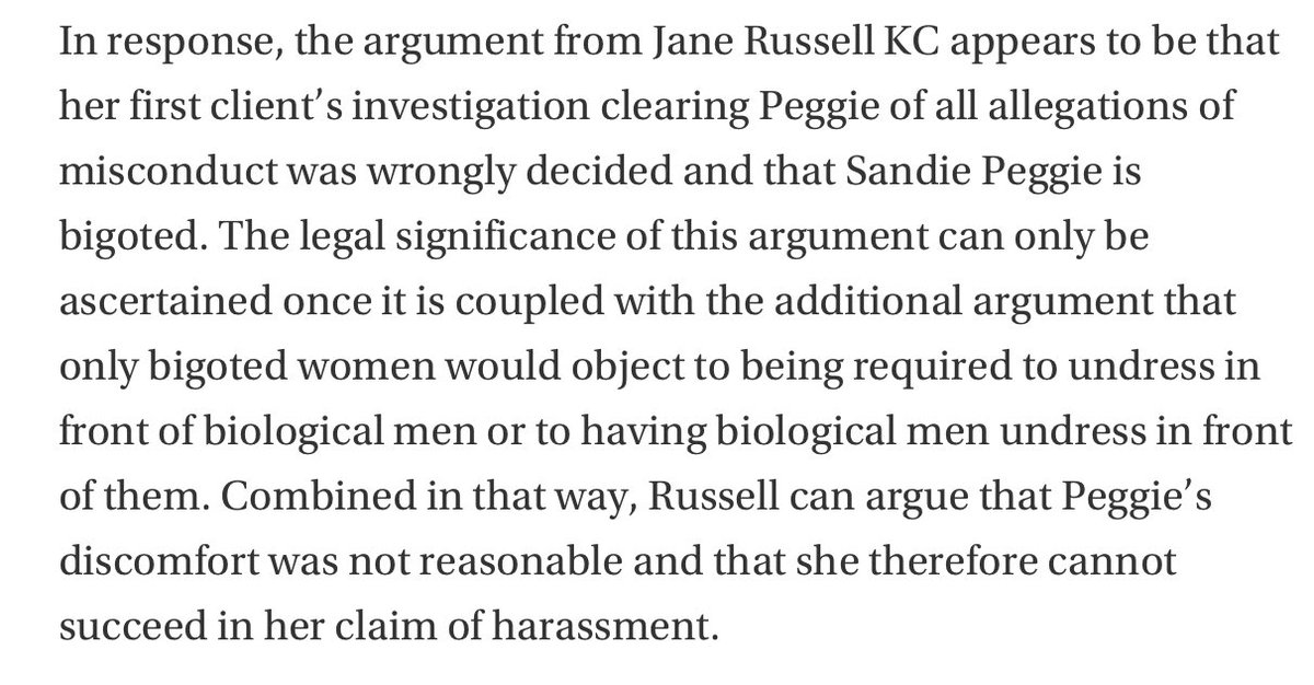 Good article by Michael Foran explaining the legal arguments in Sandie Peggie v NHS Fife/Upton case