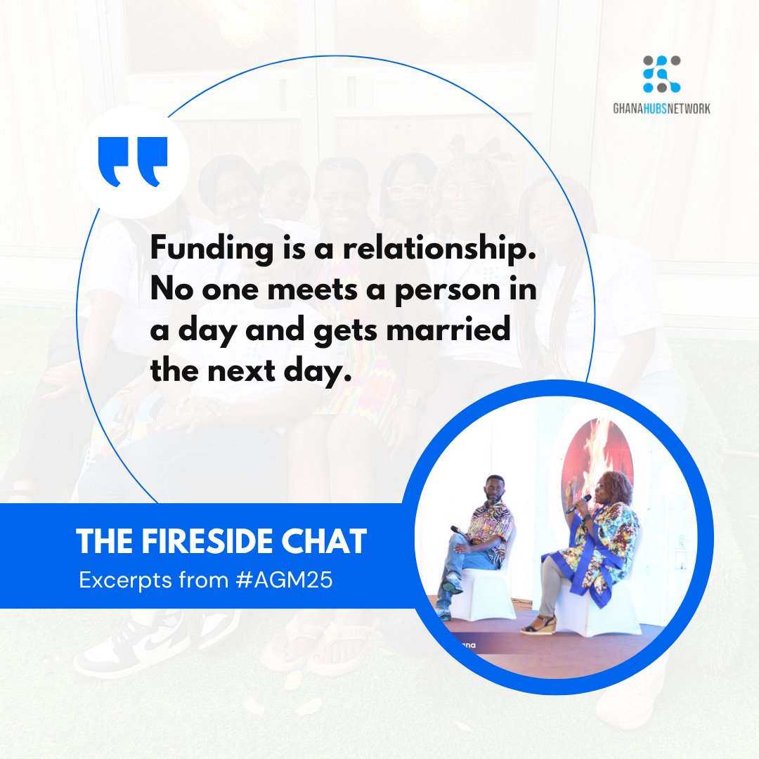 Let’s stop chasing quick wins and start nurturing meaningful relationships that drive lasting impact across Ghana’s innovation space

#AnnualGatheringOfHubs #FiresideChat #GhanaHubsNetwork #BuildNotChase #InvestorRelations #GrowthTakesTime #DaddyLumba