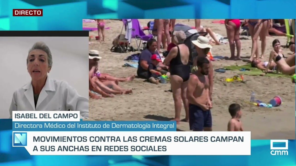El peligro de la moda de no usar #fotogrotectores extendida por las #RRSS. Escucha la #entrevista de la #DraDelCampo en <a href="/CMM_es/">Castilla-La Mancha Media</a> 
youtube.com/watch?v=etxiud…