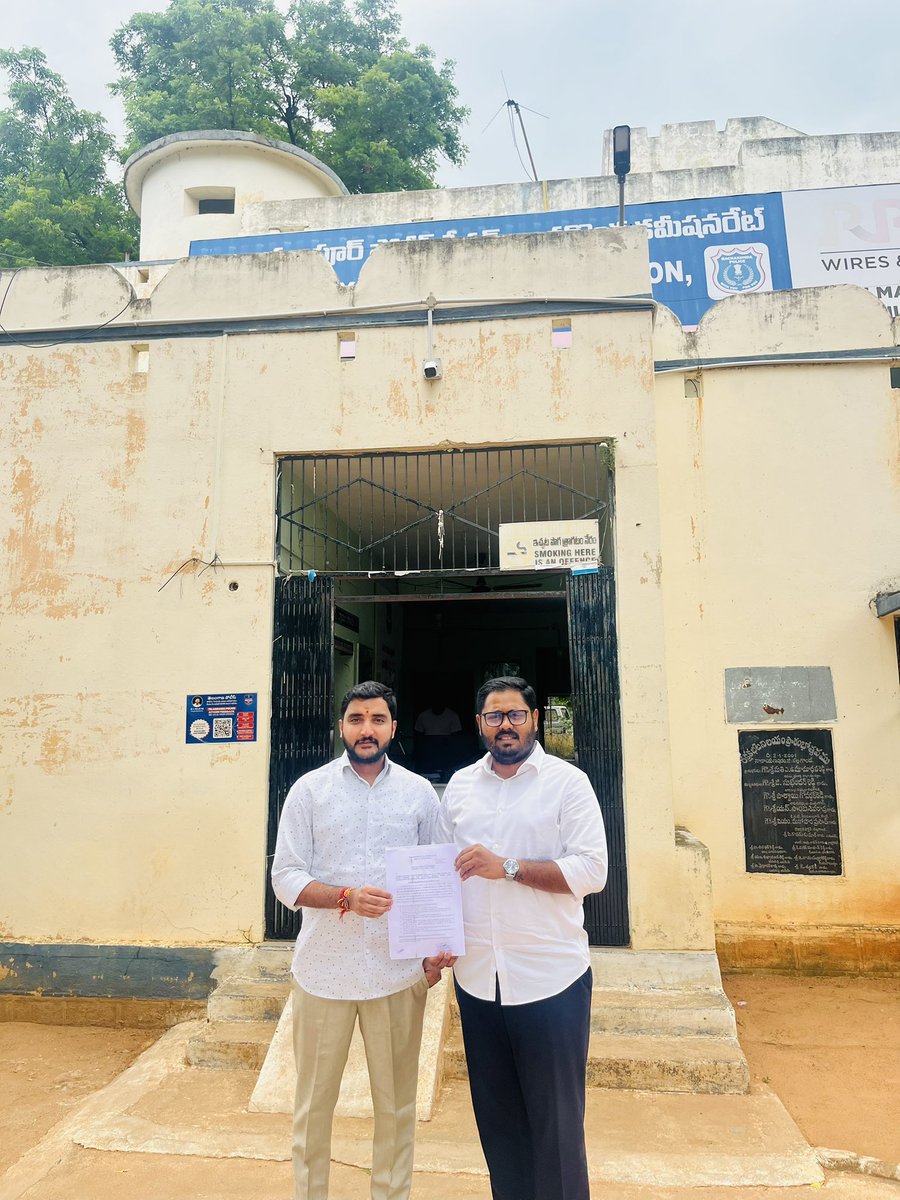 Appeared before the SHO, Narayanapur, and received a notice under Section 35(3) of the BNSS. A formal reply was submitted accordingly on behalf of <a href="/Gowtham_Goud6/">Gowtham Pothagoni</a> about the social media cases.
