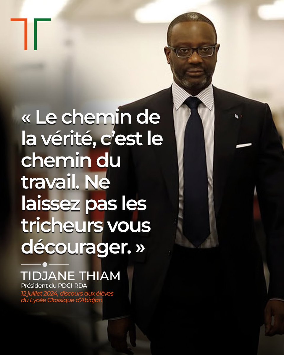 « Le chemin de la vérité, c’est le chemin du travail. Ne laissez pas les tricheurs vous décourager. »