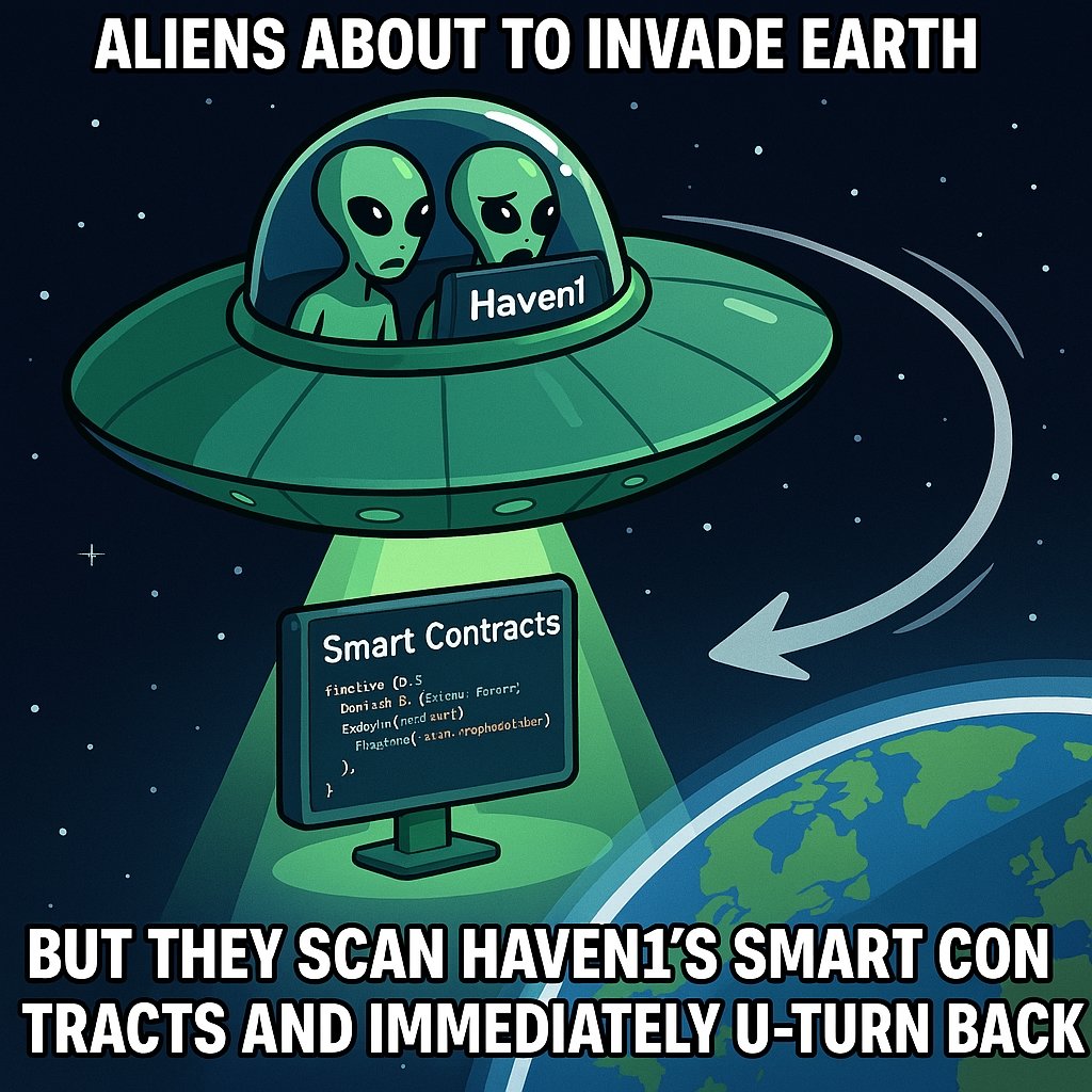 slooreviews's tweet photo. Even aliens weren’t ready for how secure this L1 is.

They scanned @Haven1official and said “Nah, this planet’s protected.”

$H1 https://t.co/lfgbu9CBU8