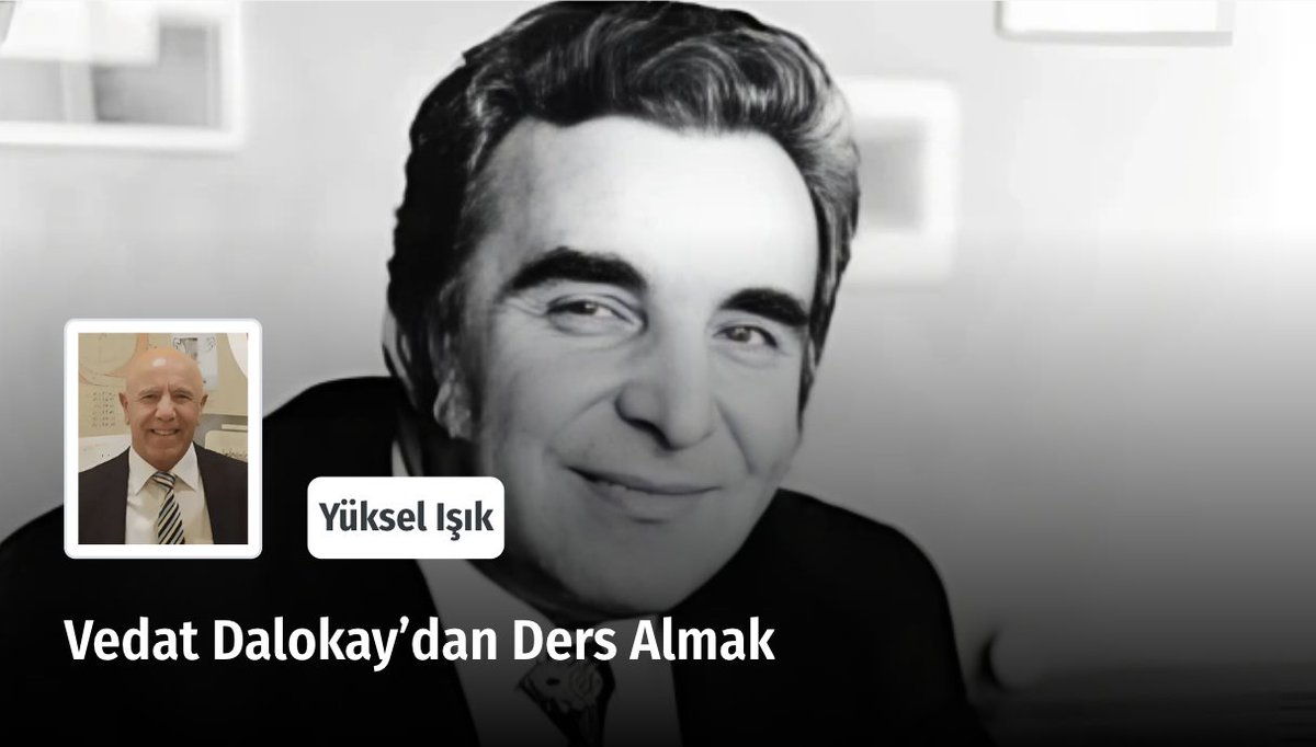 Yeni Arayış (@yeniarayiscom) on Twitter photo ❝ Kuralsızlığın, kural halini almış olması yetmezmiş gibi her alana sirayet etmesine de teslim olmuşuz. ❞
Vedat Dalokay’dan Ders Almak
✍️ Yüksel Işık (<a href="/isikyuksel/">Yüksel Işık</a>) yazdı.
Okumak için ➡️ yeniarayis.com/yazi/vedat-dal… ❝ Kuralsızlığın, kural halini almış olması yetmezmiş gibi her alana sirayet etmesine de teslim olmuşuz. ❞
Vedat Dalokay’dan Ders Almak
✍️ Yüksel Işık (<a href="/isikyuksel/">Yüksel Işık</a>) yazdı.
Okumak için ➡️ yeniarayis.com/yazi/vedat-dal…