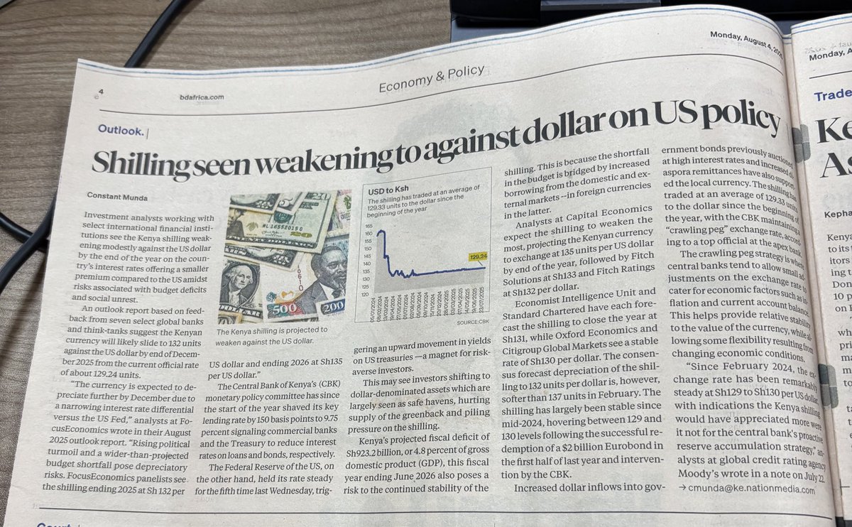 I knew it   The stable 129 rate? 

CBK saw Ksh had appreciated and they proactively ‘ weakened it ‘ by releasing more Ksh into the economy and buying lots of USD . This increased USD reserves that were used to pay off dollar denominated debt. 

Excellent work from the CBK