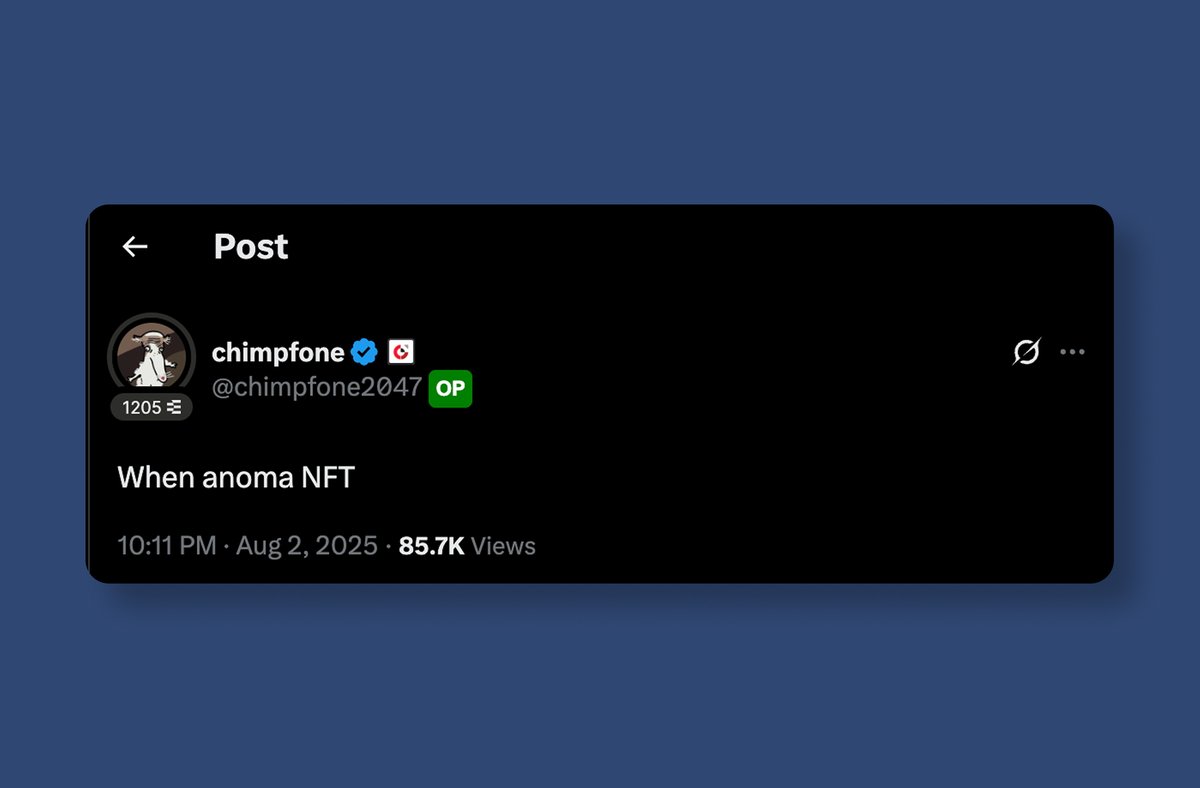 Something is brewing for Anoma👀

Seems like we're getting an NFT collection for <a href="/anoma/">Anoma</a> 

&gt; Genesis official collection
&gt; Top ranks on leaderboard gets WL 
&gt; FREE mint? Supply? All TBA for now

No better time to go harder on anoma testnet like never before.

I'm Anoma aligned,