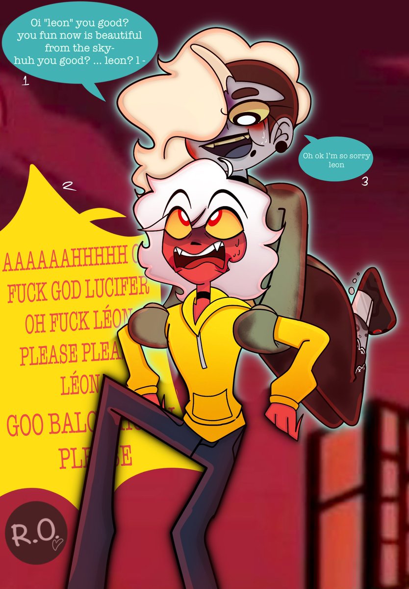 together a little walk and sky hehe… not good news today 😅
( for <a href="/HazmatWithAHat/">☣️HazmatWithAHat🎩</a> you like it comic art ☺️🤌✨ ) #comic #HazbinHotel #HazbinHotelcomic #Art