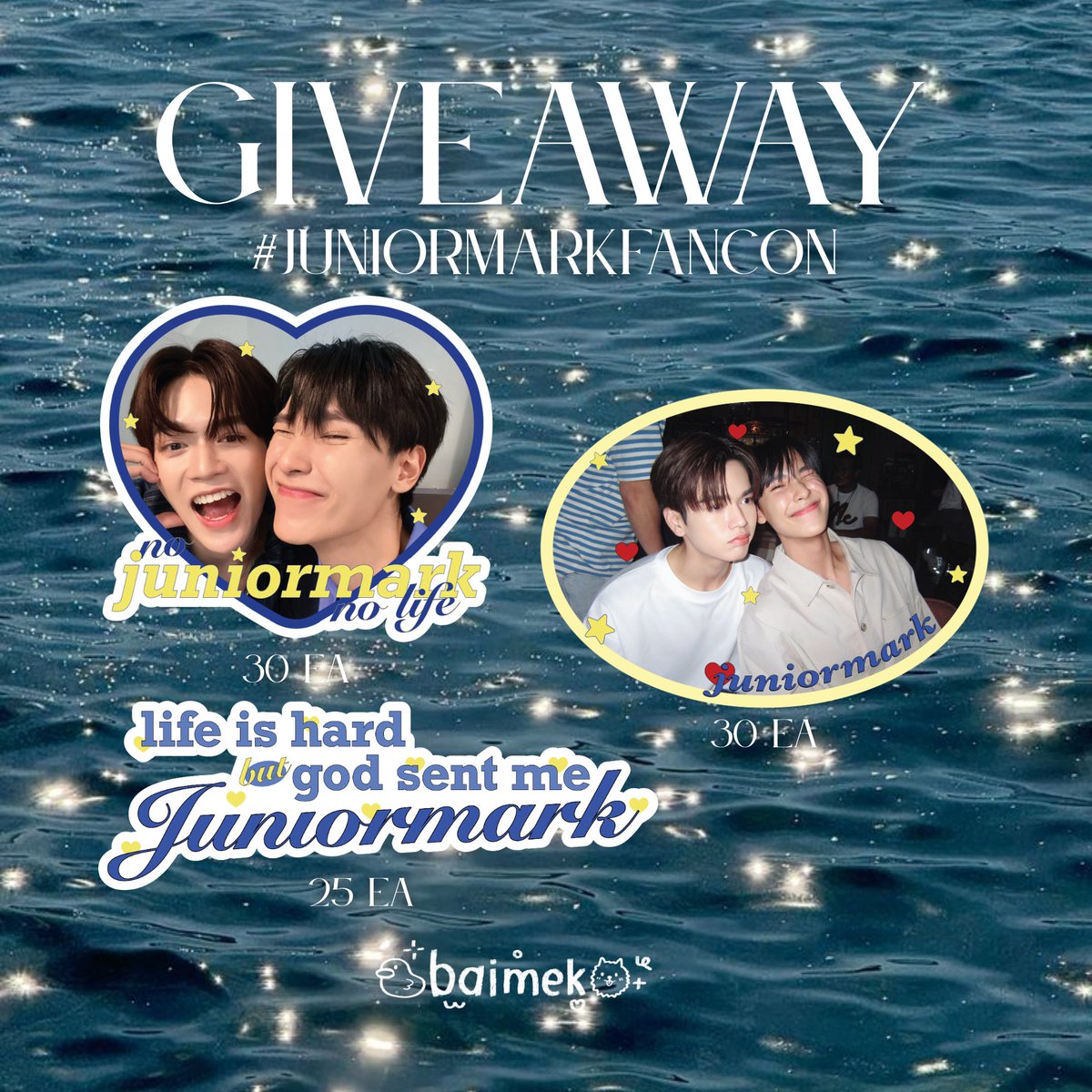Giveaway, #JuniorMarkFancon 

Pls rt✨💫

Sticker die cut 
🌟only 30 set

🗓️11.8.25
📍Union mall

Dm for exchange✌️

#JuniorMark #junnoirrs #markjrtn