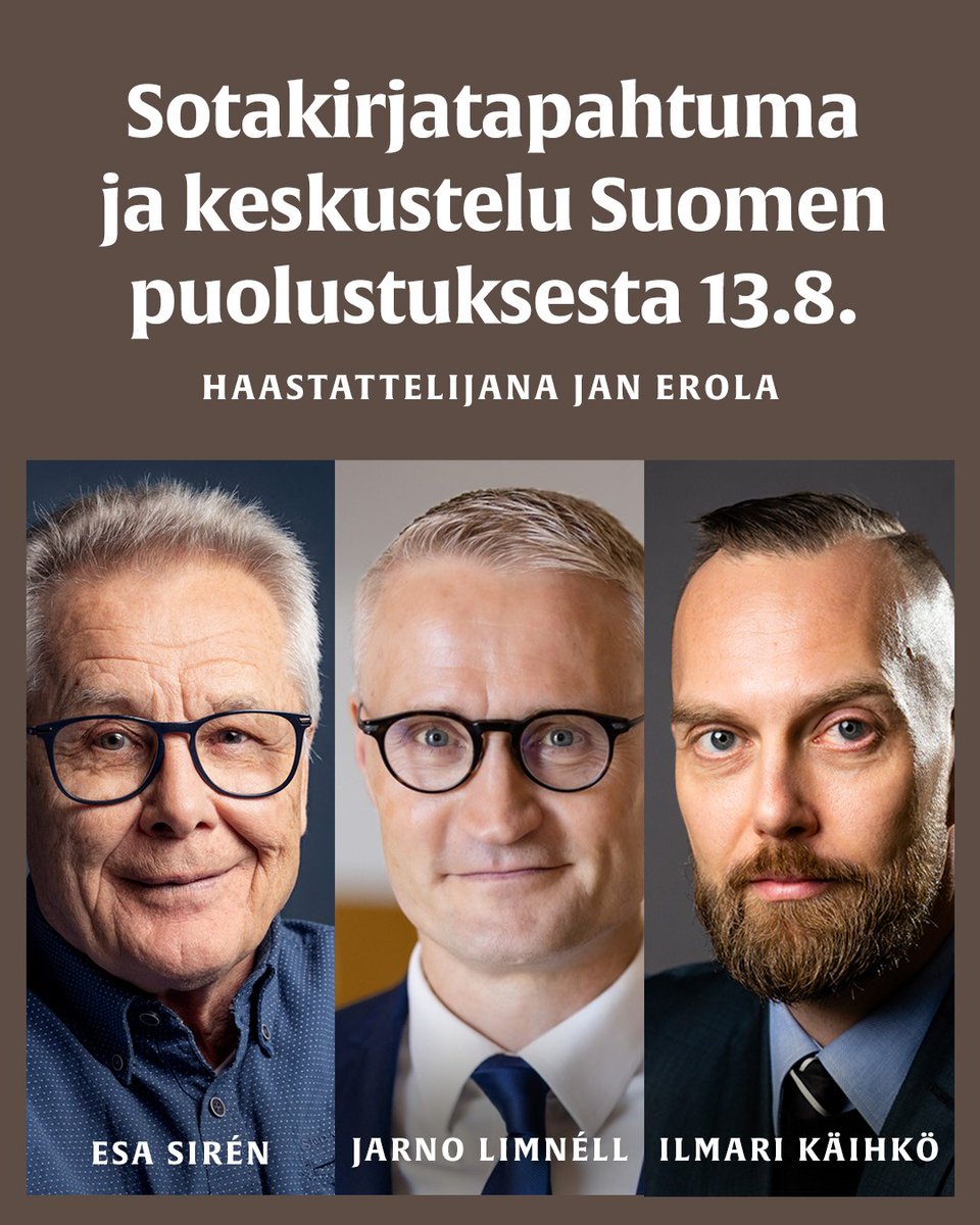 Ilo vierailla ensi viikolla Mikkelissä sotakirjallisuuden ja maanpuolustuksen merkeissä!

mikkelinyt.fi/fi-FI/page/688…