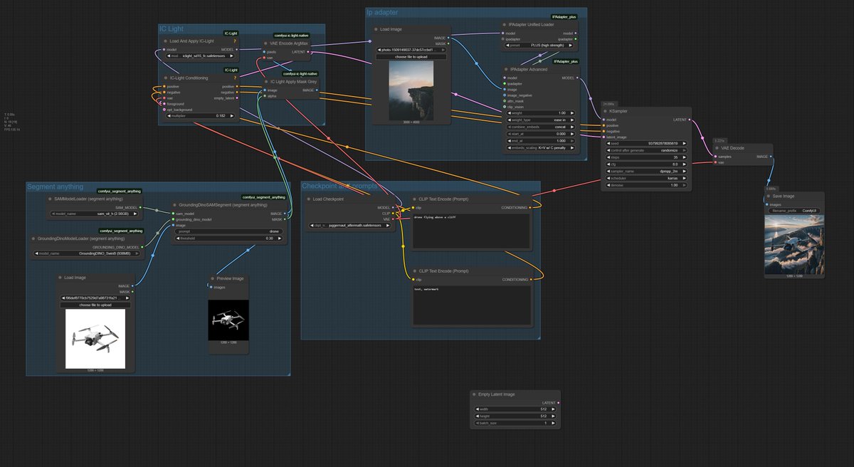 TechMavAbhiroop's tweet image. Day 16 of the #0to100xEngineer Journey
Manual masking? Painful. Lighting mismatch? Fake.

🔹 GroundingDINO + SAM = text-based object masks
🔹 IC-Light - auto relighting for any scene - Fast, clean, photoreal edits - perfect for product visuals. #SegmentAnything #ICLight