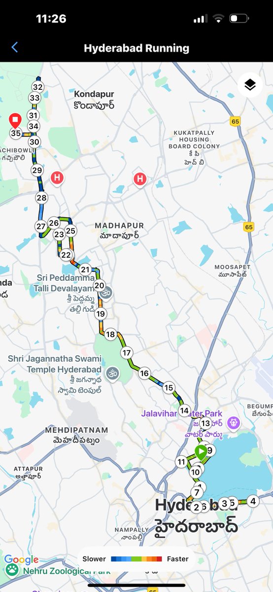 sharmaG30's tweet photo. 35KM on the legs yesterday during NMDC Hyderabad Marathon @Marathon_Hyd Dry Run.
No race, no rush - just me, the road, rhythm, walk, some deep thoughts.. & a few minor regrets around km 32.
But hey, still happy, lucky (& slightly limping) to be here🙃
#LongRun #GratefulRunner https://t.co/38n0GZwyHq