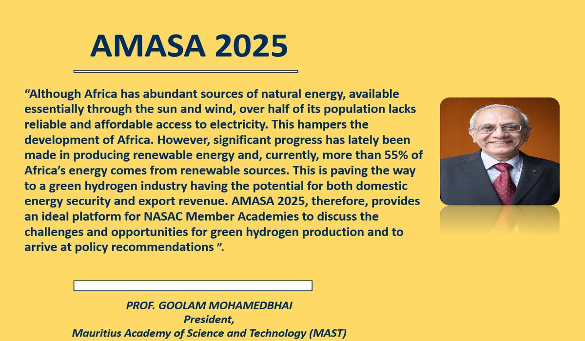 NASAConlineOrg's tweet image. 🌍 Africa’s shift to 55% renewable energy opens doors to a green hydrogen future! @IAPartnership 
Join us at #AMASA2025
📍 Rabat | 📅 17–21 Nov 2025
Register here: shorturl.at/iHJCn
Submit your papers here: shorturl.at/DOzKr
#GreenHydrogen #AfricaEnergy #NASAC