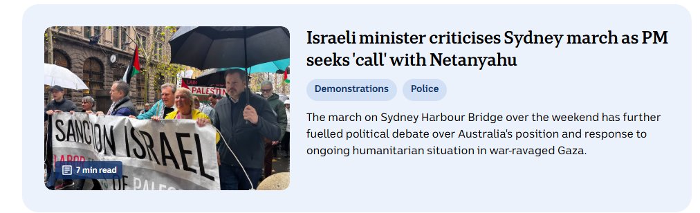 Balgowallah's tweet image. What's with this grovelling? "PM seeks 'call' with Netanyahu"? Just grow a couple and order the Israeli ambassador to fuck off back to Tel Aviv.

Let Netanyahu "seek" a "call" with you.

WTF is wrong with you @AlboMP