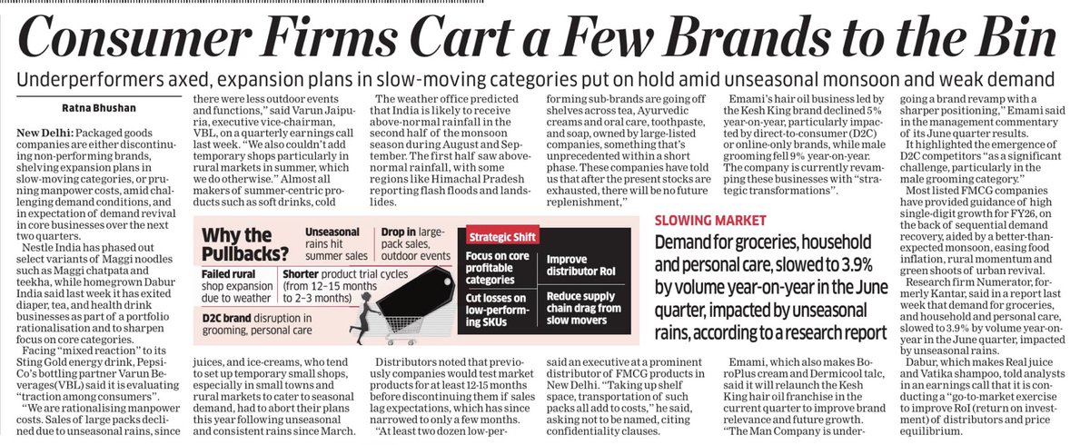 Ratna Bhushan (@ratnabhushanet) on Twitter photo Consumer Firms Axe Low-Performing SKUs, Sharpen Focus on Core Profitable Categories <a href="/EconomicTimes/">Economic Times</a> Consumer Firms Axe Low-Performing SKUs, Sharpen Focus on Core Profitable Categories <a href="/EconomicTimes/">Economic Times</a>