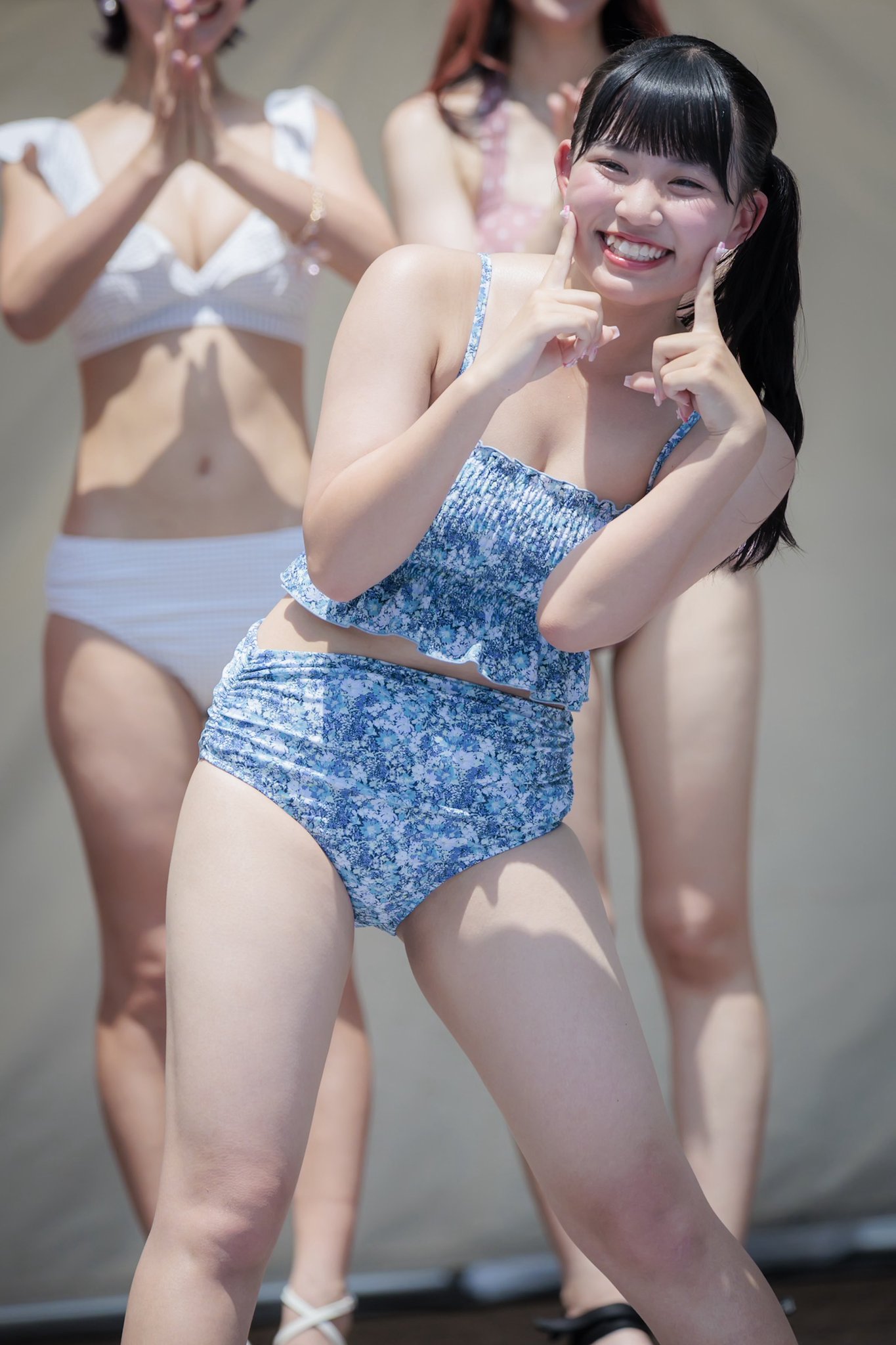 pui｜水着 フリルx千鳥ビキニ 2点セット（水着）｜sugar nine（シュガー
