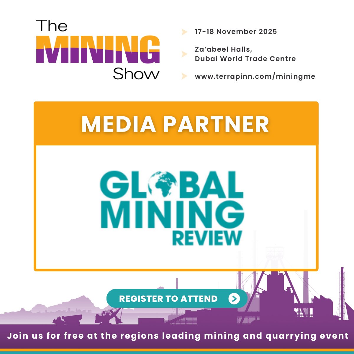 The Mining Show (@total_mining) on Twitter photo We’re proud to welcome <a href="/Mining_Review/">Global Mining Review</a> as an official media partner for #TheMiningShow 🤩
Explore their latest stories, sign up for upcoming webinars and events, and catch exclusive Spotlight Interviews with the industry’s key players at globalminingreview.com We’re proud to welcome <a href="/Mining_Review/">Global Mining Review</a> as an official media partner for #TheMiningShow 🤩
Explore their latest stories, sign up for upcoming webinars and events, and catch exclusive Spotlight Interviews with the industry’s key players at globalminingreview.com