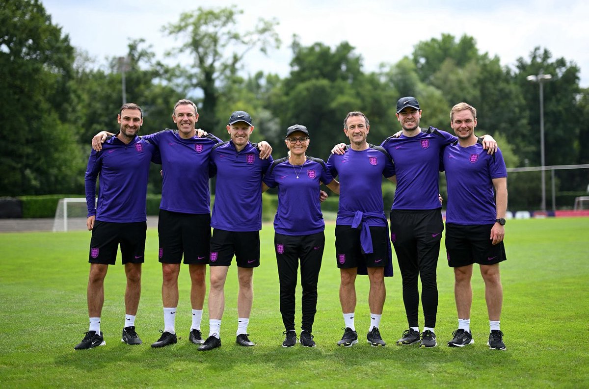 SHeppinstall's tweet image. An immense sense of pride in this special team! Talented, resilient players supported by professional and dedicated staff, both on the ground in Switzerland and back at St George’s Park. Huge privilege to stand alongside this team and support them on such an incredible journey!