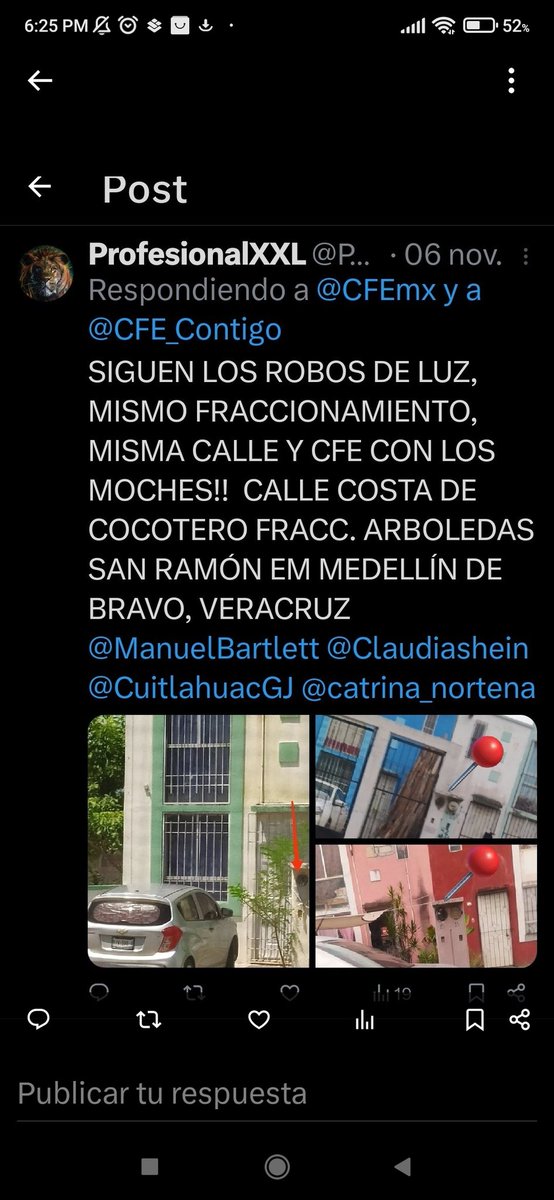 ProfesionalXXL's tweet photo. @Padmekitty @EmiliaCallejaA @CFEmx TODOS ELLOS SON LO MISMO!! IGUAL QUE LAS DENUNCIAS, SE LAS PASAN POR EL ARCO https://t.co/rq7zPqRzK4