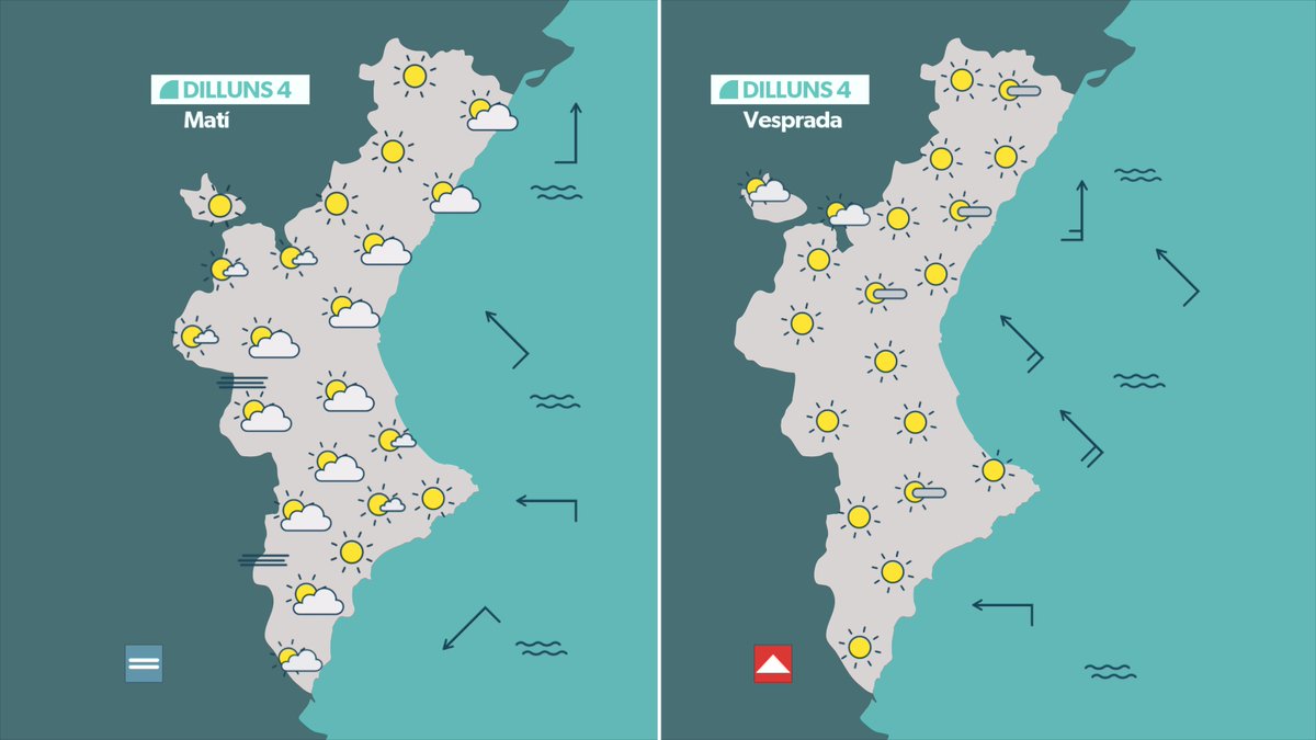 Les notícies del matí (@ntcdelmati) on Twitter photo 🫡☀️ Més calor a la vista.
A partir de dilluns, les temperatures iniciaran una pujada lenta, però continuada: els dies de temperatures més altes els esperem entre dimecres i divendres. L'oratge predominarà estable i assolellat.
➕ <a href="/apuntoratge/">À Punt Oratge</a>: apuntmedia.es/oratge/ 🫡☀️ Més calor a la vista.
A partir de dilluns, les temperatures iniciaran una pujada lenta, però continuada: els dies de temperatures més altes els esperem entre dimecres i divendres. L'oratge predominarà estable i assolellat.
➕ <a href="/apuntoratge/">À Punt Oratge</a>: apuntmedia.es/oratge/