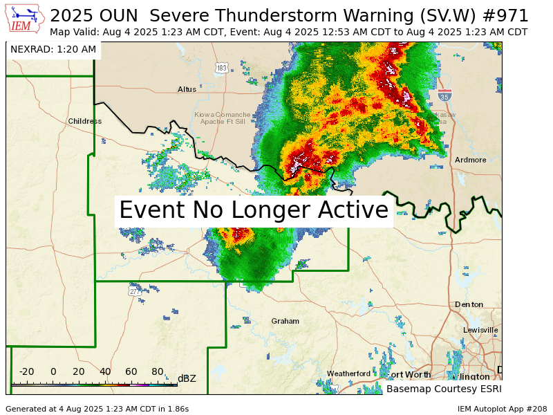 OUN cancels Severe Thunderstorm Warning for Archer, Wichita [TX] mesonet.agron.iastate.edu/vtec/f/2025-O-…
