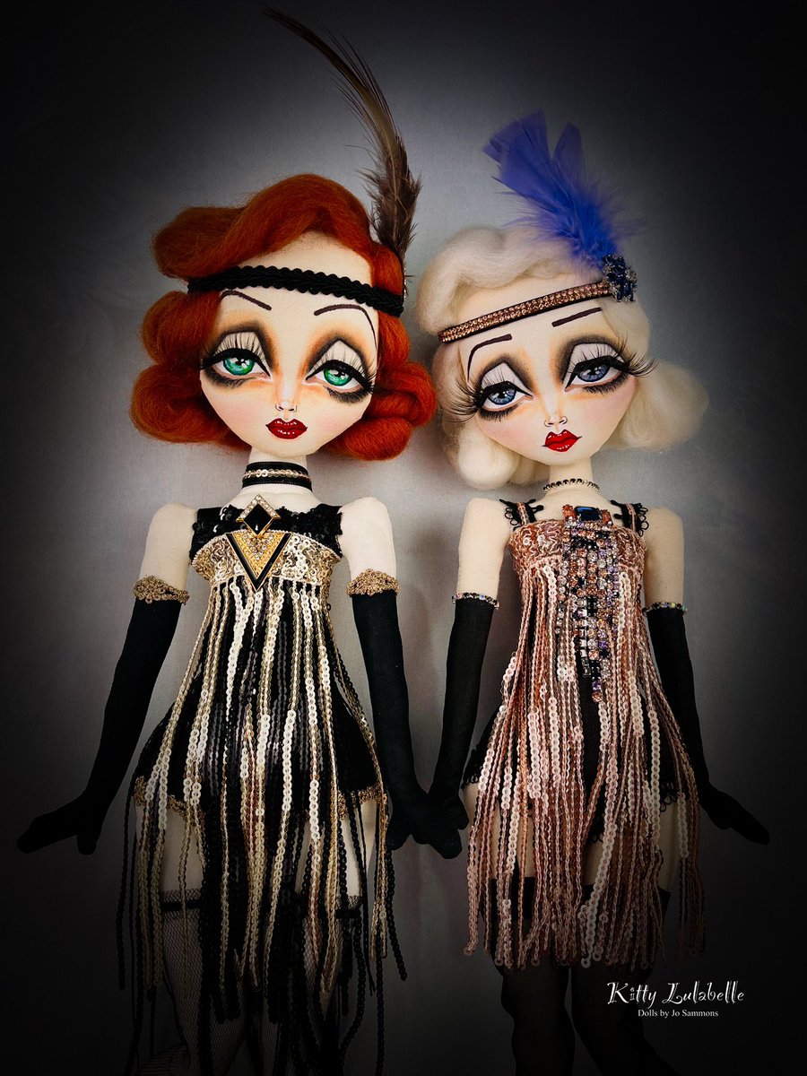 Handmade vintage style art doll, available to buy at a lower price directly from me before she goes into my Etsy shop. DM for details. #vintageshop #vintagelife #collectibledolls #vintagestyle #flapper #ooakdoll #MHHSBD