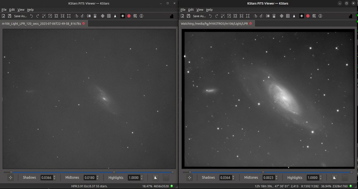 stellarmate's tweet image. #KStars v3.7.8 will support stacking of FITS images with Master Dark &amp;amp; Flat frames to improve the visual output. 

Thanks to the outstanding work of KStars core developer John Evans, native livestacking is now supported: youtu.be/HTI9Y0AGp7k