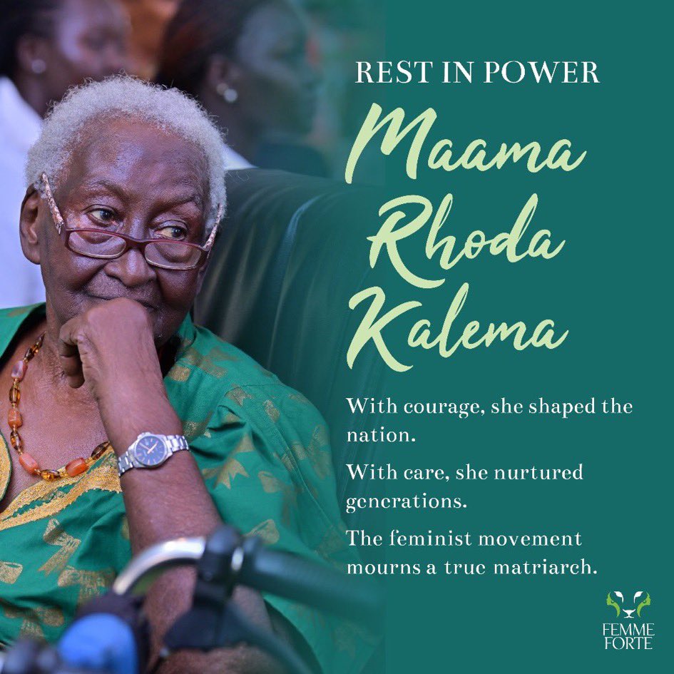 I am deeply saddened to learn that Hon. Rhoda Nsibirwa Kalema—our guiding star—has bowed out.

A towering figure in Uganda’s struggle for women’s rights, freedom, and democratic governance, Hon. Kalema was not only a national role model and mentor, but someone I knew, admired,