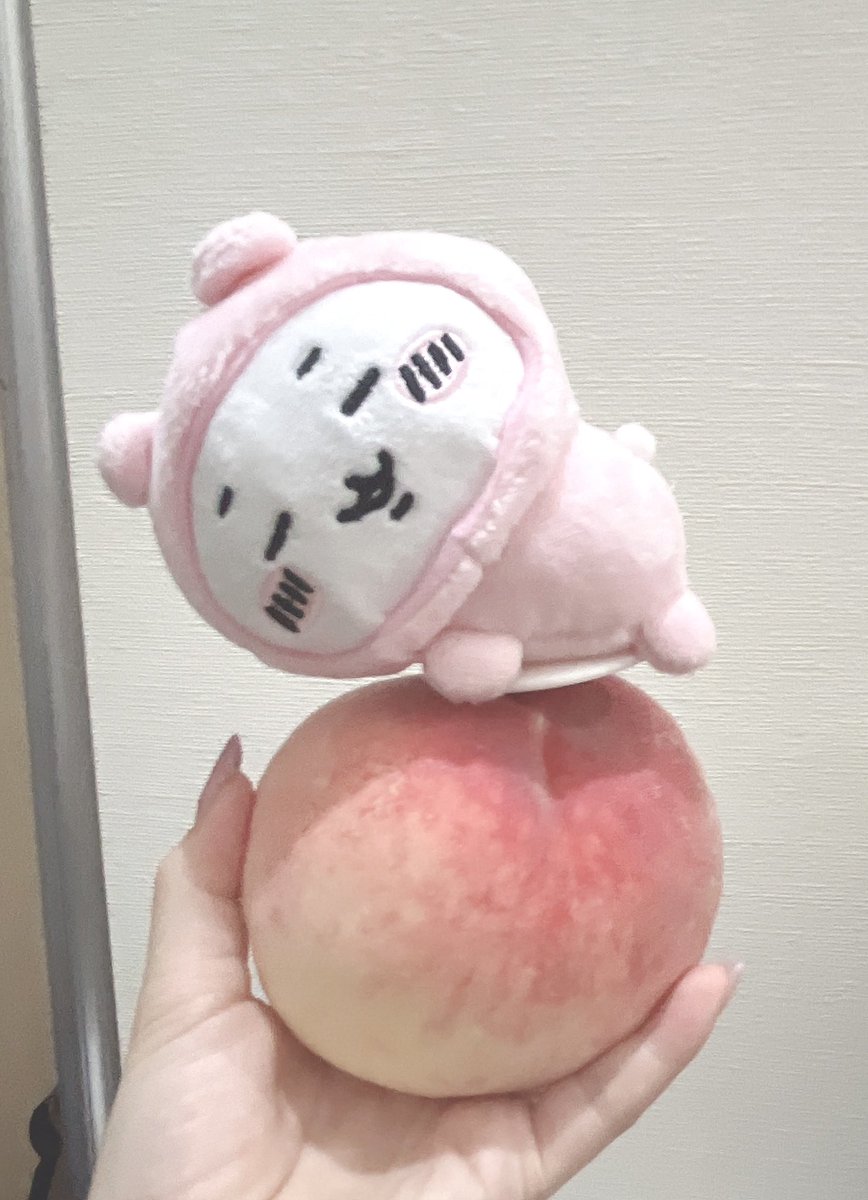 （🍑•᎑•🍑）ﾓﾓ届いた- ̗̀📦 ̖́-

 #ちいかわ   #桃