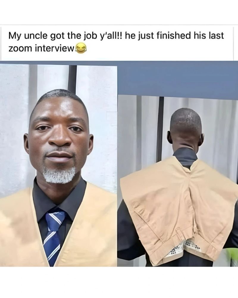 Shrikaant1994's tweet image. My uncle really said “Zoom call only” and turned half a coat into a job offer 😭😂
Front: CEO vibes 😎
Back: DIY legend 🧵💼
#ZoomInterview #WorkFromHomeFashion #GotTheJob #MemeOfTheDay #RemoteWorkHacks
