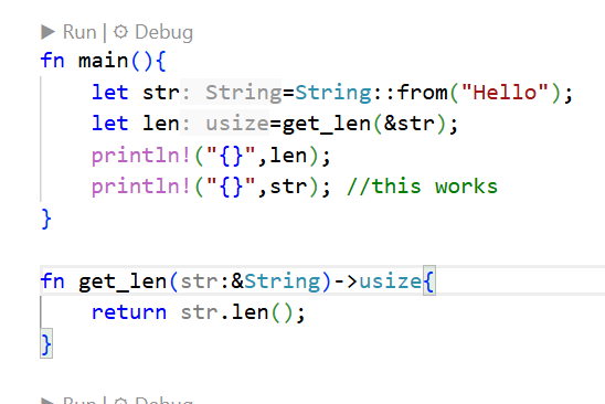 🦀 Rust 101 – Lesson 13
• Use &amp;var to borrow without moving ownership
• Function receives a reference, not the value
• Borrowed data can still be used after the call