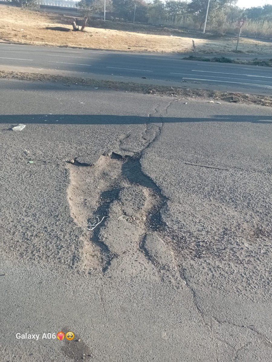 Good morning Tshwane. Some work done by our teams in Region 3 - Pretoria West business districts. Road markings maintenance and pothole repair work. <a href="/CityTshwane/">City of Tshwane</a>